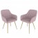 Dining Chairs, Upholstered Chairs, Living Room Chairs, Upholstered Armchairs, 2 Pieces, Pink