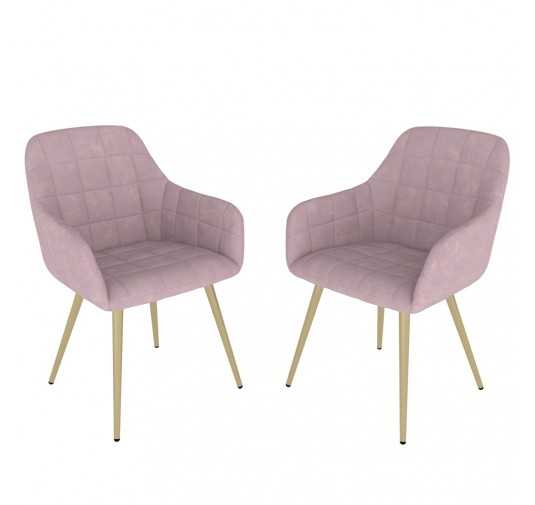 Dining Chairs, Upholstered Chairs, Living Room Chairs, Upholstered Armchairs, 2 Pieces, Pink