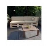 Set of 6 Garden Cushions 120x80 + 120x40 Beige