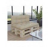 Pallet Garden Quilted Backrest Cushion 120x40x12 cm Beige