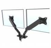 Dual Monitor Arm, VESA-compatible 2 Screens Holder, Gas Spring Adjustment