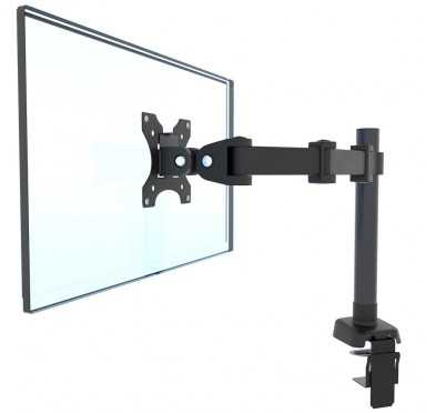 Monitor Arm, VESA-compatible PC Screen Holder, Articulating Monitor Arm