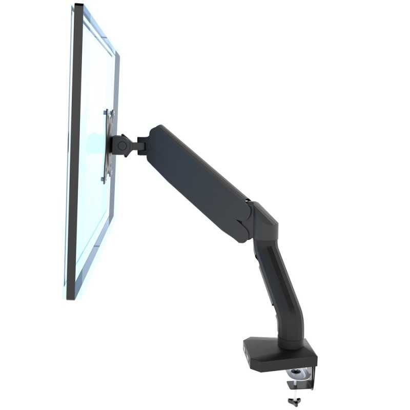 Monitor Arm, VESA-compatible PC Screen Holder, Gas Spring Adjustment