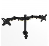 Dual Monitor Arm, VESA-compatible 2 Screens Holder, Articulating Dual Monitor Arm