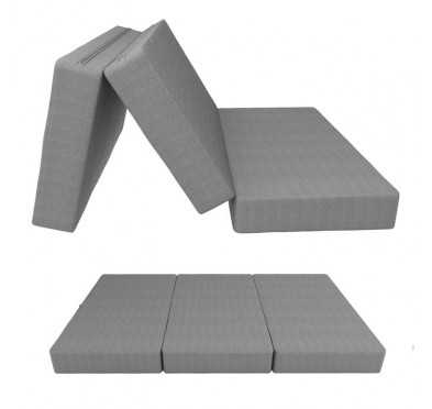 Foldable Mattress Guest Bed Camping Travel 140x195x15 Grey