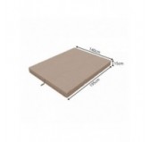 Foldable Mattress Guest Bed Camping Travel 140x195x15 Beige