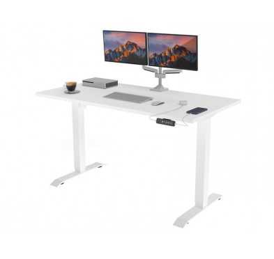 POKAR Desk with white electric frame White 120x60