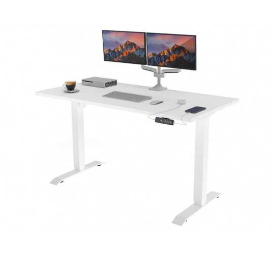 POKAR Desk with white electric frame White 120x80