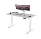 POKAR Desk with white electric frame Light Grey 120x60