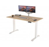 POKAR Desk with white electric frame Sonoma Oak 120x60